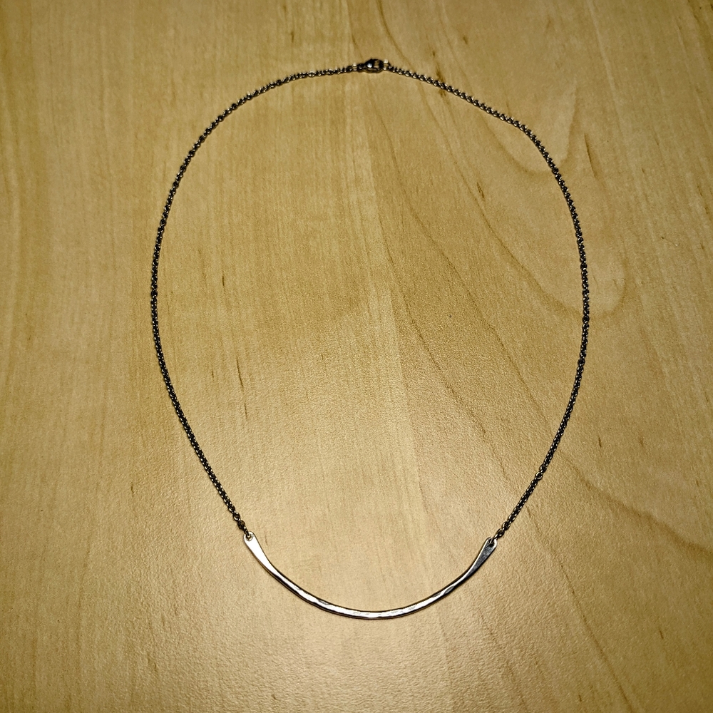 James Avery Hammered Crescent Changeable Charm Holder Necklace, price is firm.